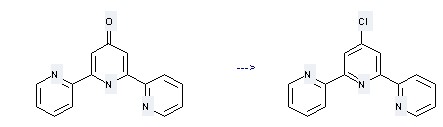 The 4'-Chloro-[2,2';6',2'']terpyridine could be obtained by the reactant of [2,2':6',2''-Terpyridin]-4'(1'H)-one. 